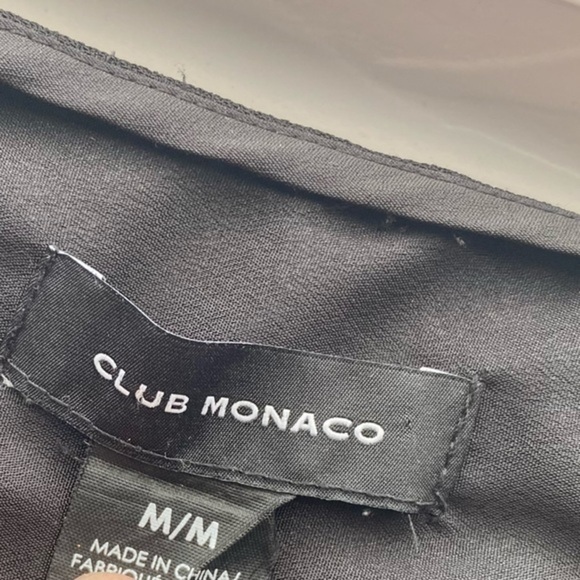Club Monaco Bramah Zip-Front Black Top - Size Medium - Picture 7 of 9